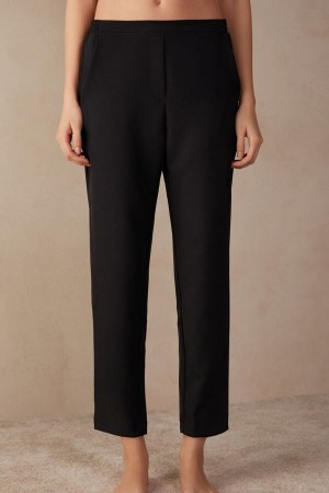 Black Intimissimi Trousers with Pockets | PCAQX48181