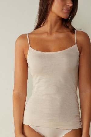 Natural Intimissimi Ultrafresh Supima® Cotton Vest Top | CAJVR82372