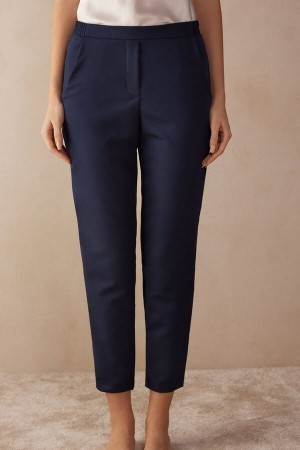 Blue Intimissimi Full Length Pants with Pockets | BCASO24219