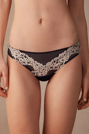 Blue Intimissimi Pretty Flowers Brazilian | DCAVO38502