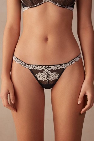 Multicolor Intimissimi Pretty Flowers String Thong | FCAUI94198