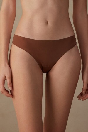 Natural Intimissimi Brazilian Panties in Seamless Ultra Light Microfiber | ZCANQ76650