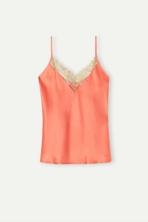 Orange Intimissimi Candy Colors Silk Top | TCAPQ66108