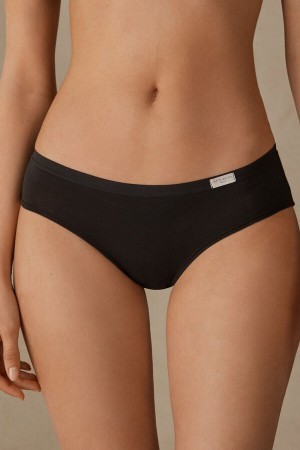 Black Intimissimi Cozy Panties in Cotton | BCASO53755