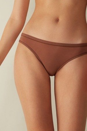 Natural Intimissimi Brazilian Panties in Ultralight Supima® Cotton | CADFL46869