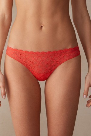 Orange Intimissimi Lace and Microfiber Brazilian | XCABH32240