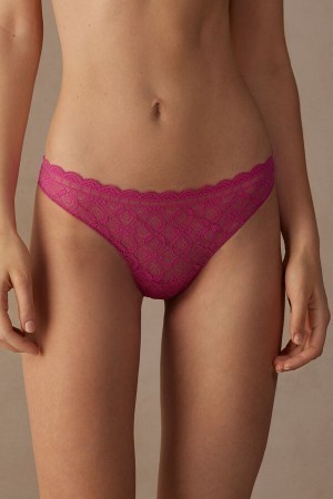 Pink Intimissimi Lace and Microfiber Brazilian | UCATG13797