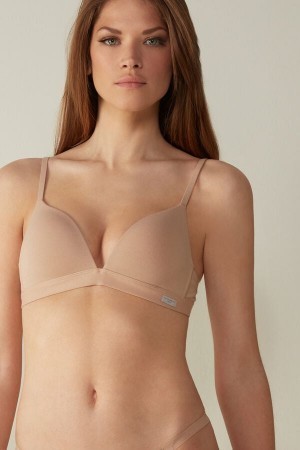 Natural Intimissimi Tiziana Triangle Bra in Cotton | PCAQX54225