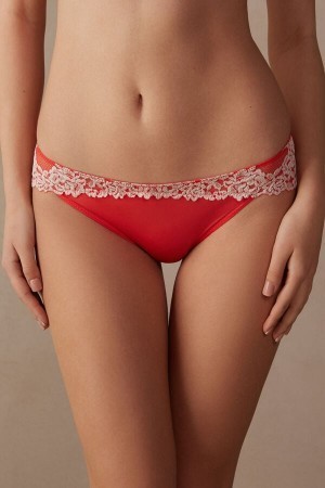 White Intimissimi Pretty Flowers Panties | ZCAMJ92468