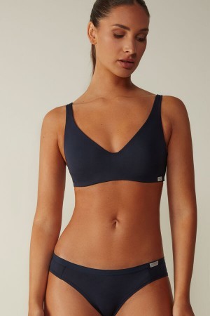 Blue Intimissimi Greta Balconette Bra in Cotton | CAEGJ72170