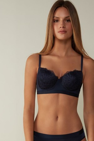 Blue Intimissimi Romantic Life Sofia Balconette Bra | SCANY23524