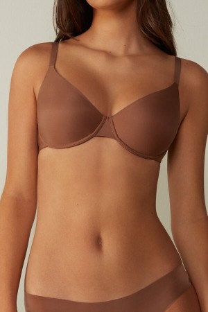 Natural Intimissimi Francesca Ultralight Microfiber Balconette Bra | CAJVR40948