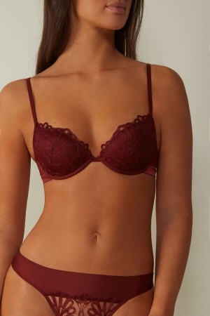 Red Intimissimi Romantic Life Bellissima Push-up Bra | LCATR42908