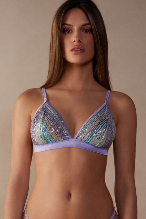 Blue Intimissimi Miami Nights Triangle Bra | FCAHY85143