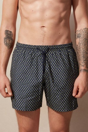 Blue Intimissimi Micro Ice Cream Cone Print Swim Trunks | PCAQX95983