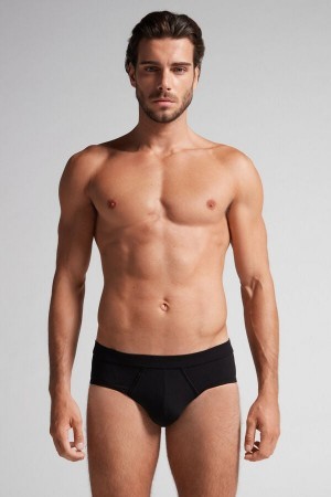 Black Intimissimi Natural Fresh Supima® Cotton Briefs | MCAHR25477