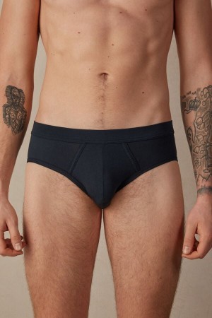 Blue Intimissimi Natural Fresh Supima® Cotton Briefs | ACAWC90913