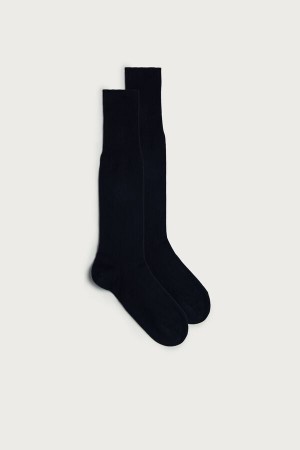 Blue Intimissimi Tall Warm Cotton Socks | PCAER21502