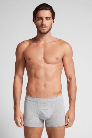 Grey Intimissimi Natural Fresh Supima® Cotton Boxers | CAZDE55738