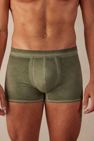 Green Intimissimi Natural Fresh Supima® Cotton Boxers | CAQCS86082