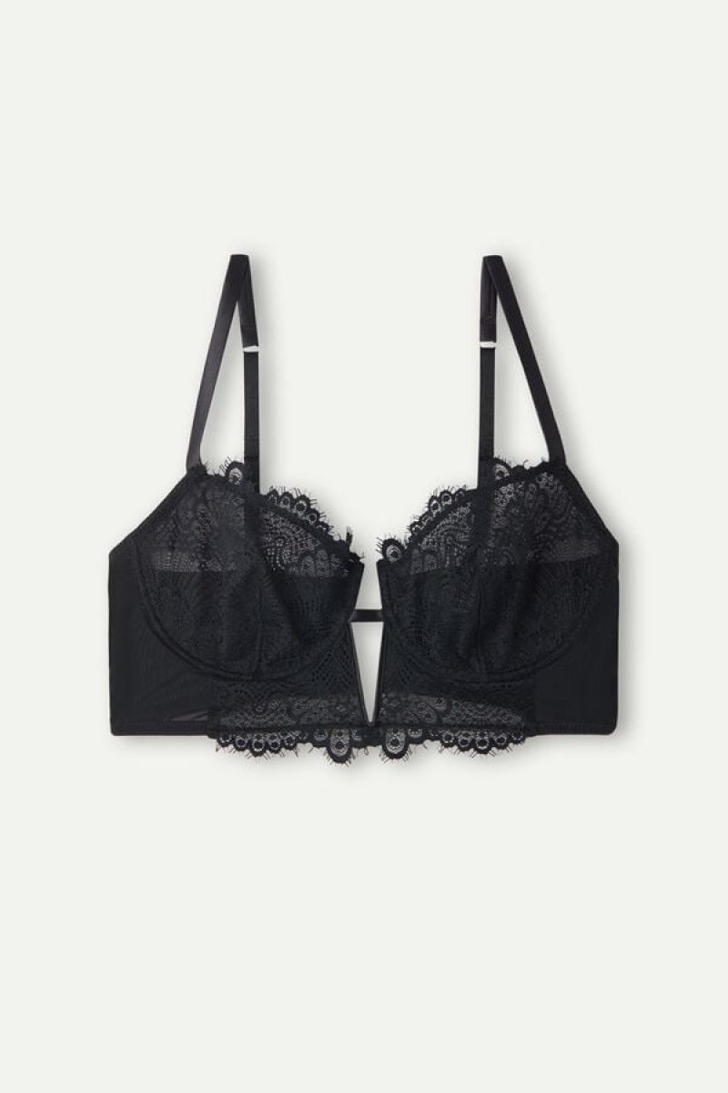 Black Intimissimi Stunning Beauty Daniela Balconette Bustier | CADYB58533