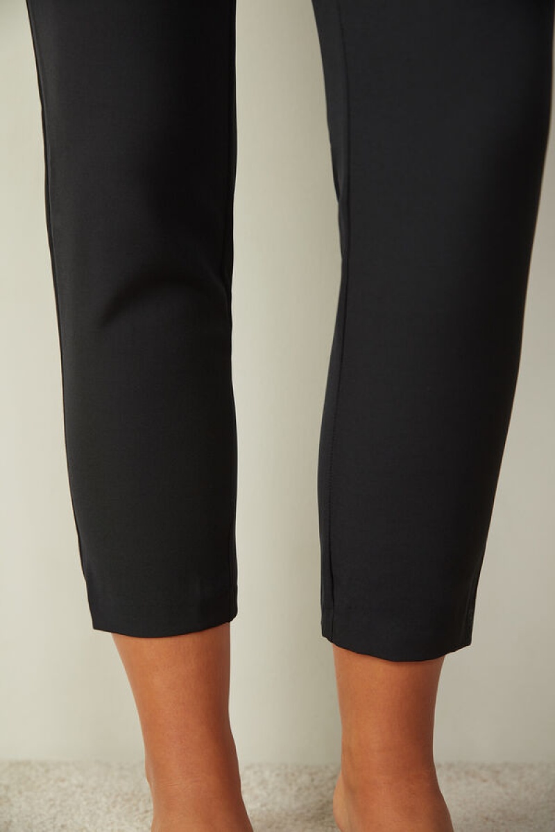 Black Intimissimi Trousers with Pockets | CAJVR89646