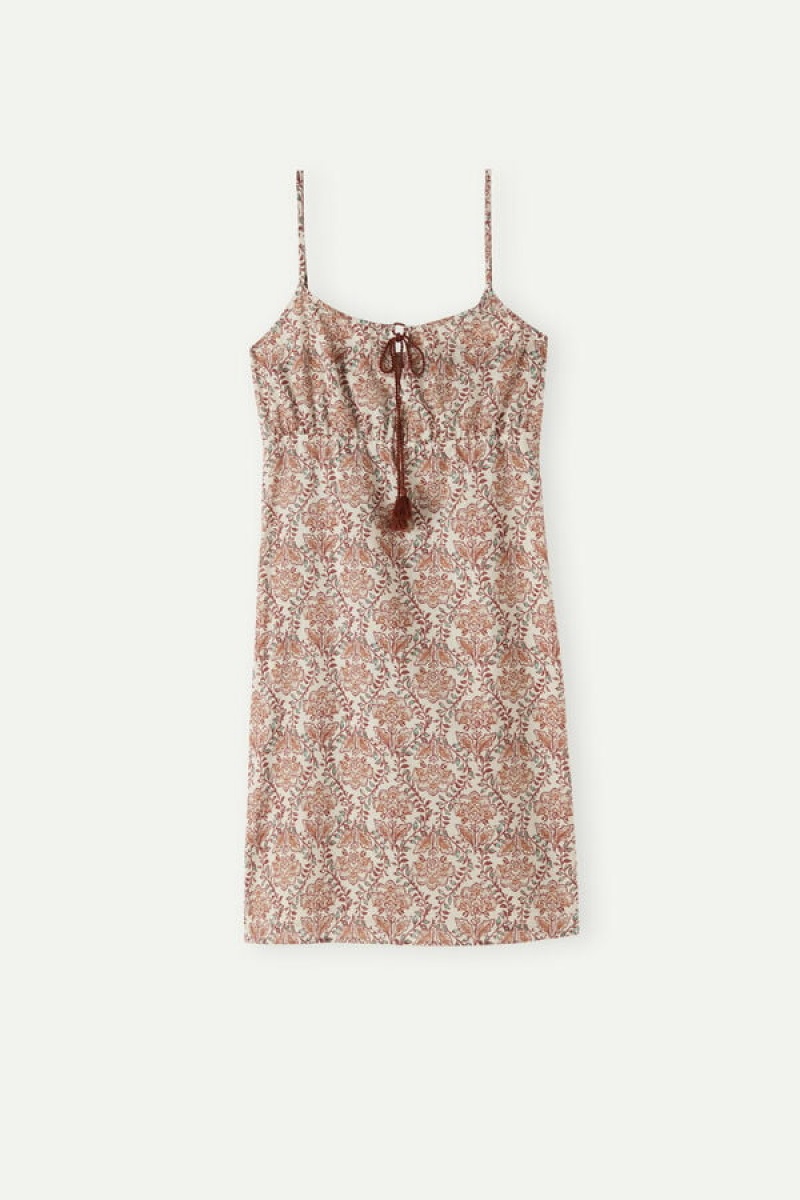 Floral Intimissimi Spices Garden Cotton Slip | CANEJ80140