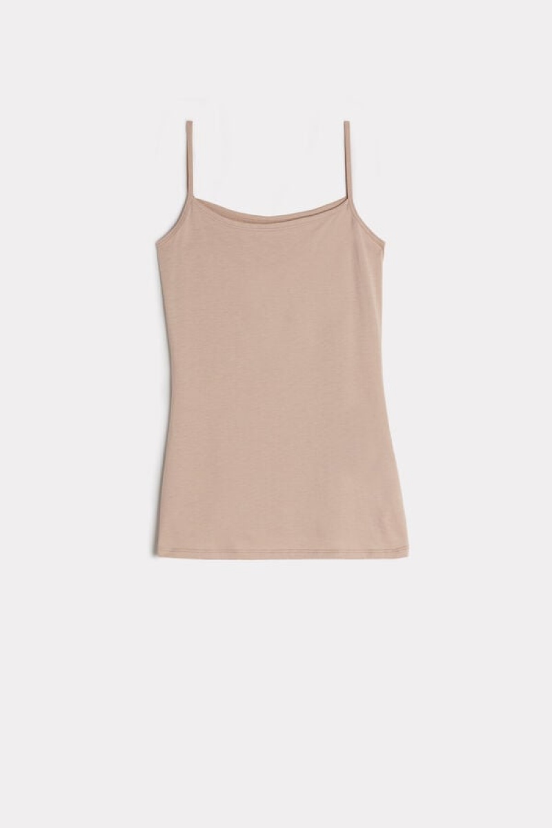 Natural Intimissimi Ultrafresh Supima® Cotton Vest Top | XCABH37125