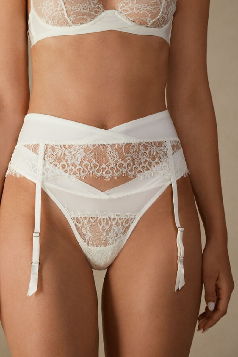 White Intimissimi Eternal Love Garter Belt | ACAWC57880