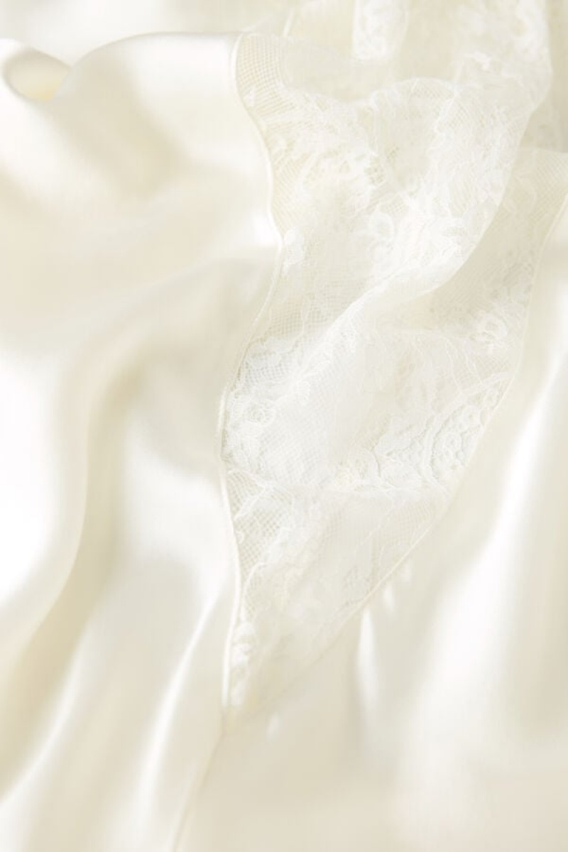 White Intimissimi Eternal Love Silk Long Slip | MCAFT45475