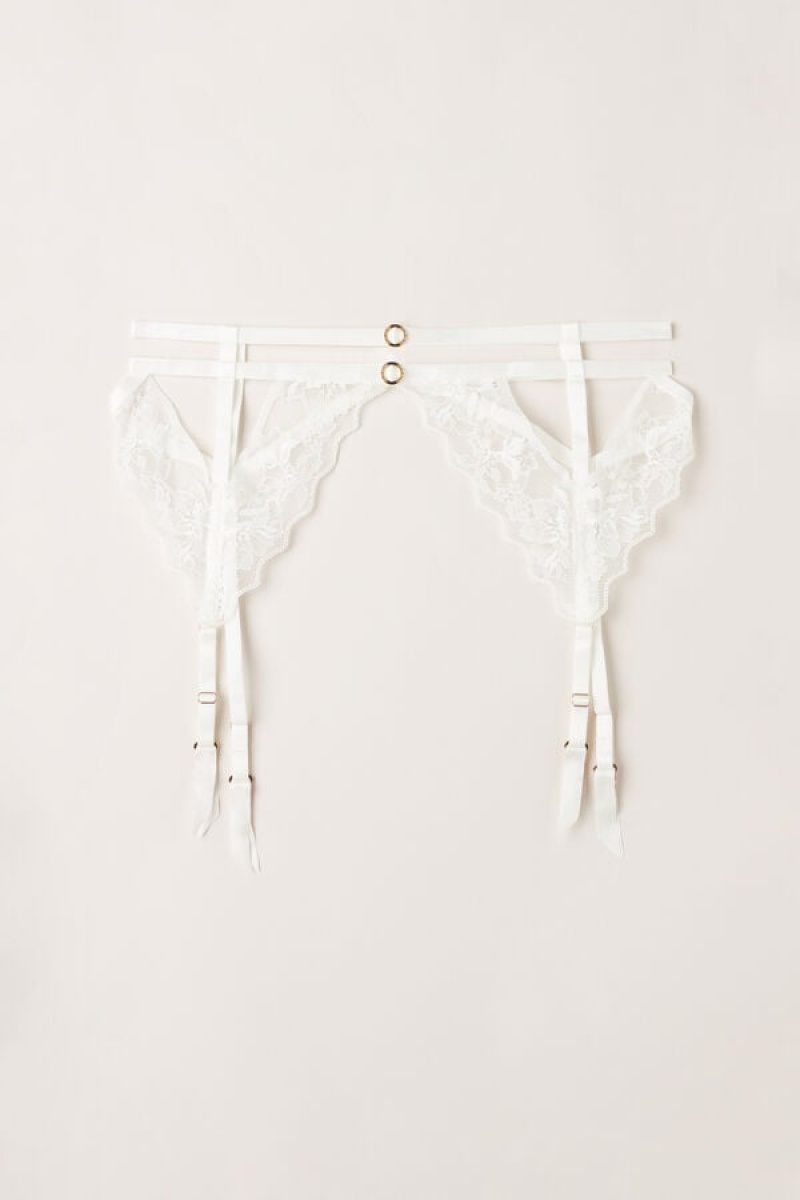 White Intimissimi Fearless Femininity Garter Belt | GCAEC82638