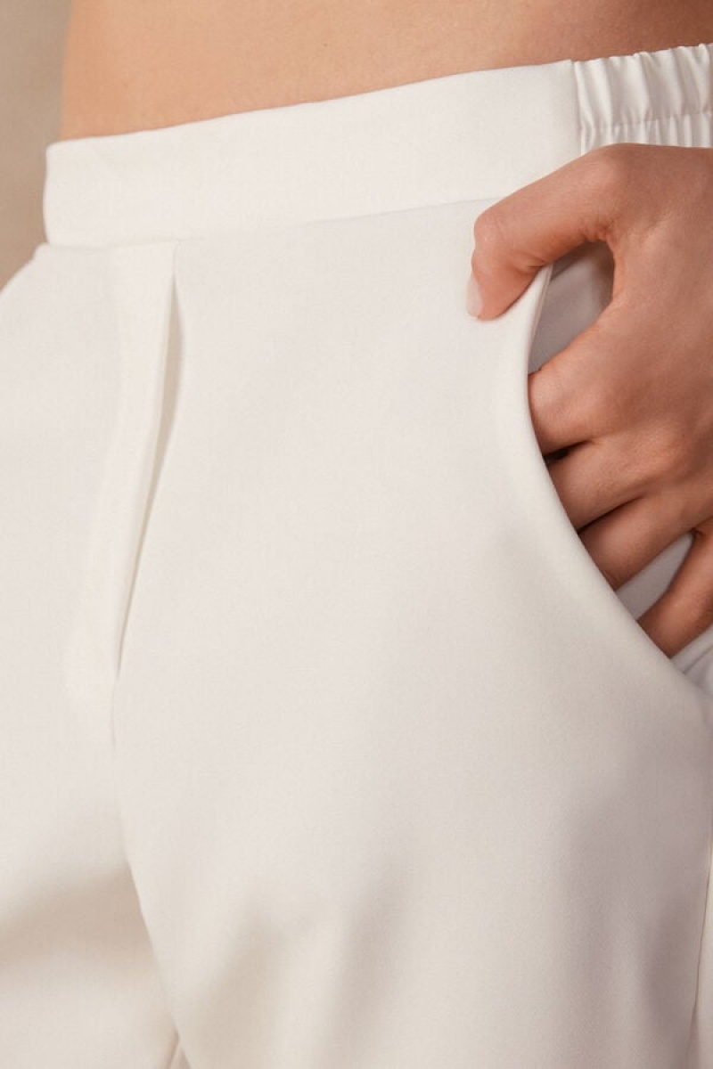 White Intimissimi Trousers with Pockets | CAXBR28092