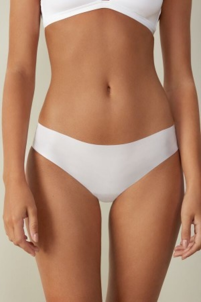 White Intimissimi Seamless Microfiber Panties | LCASX54413