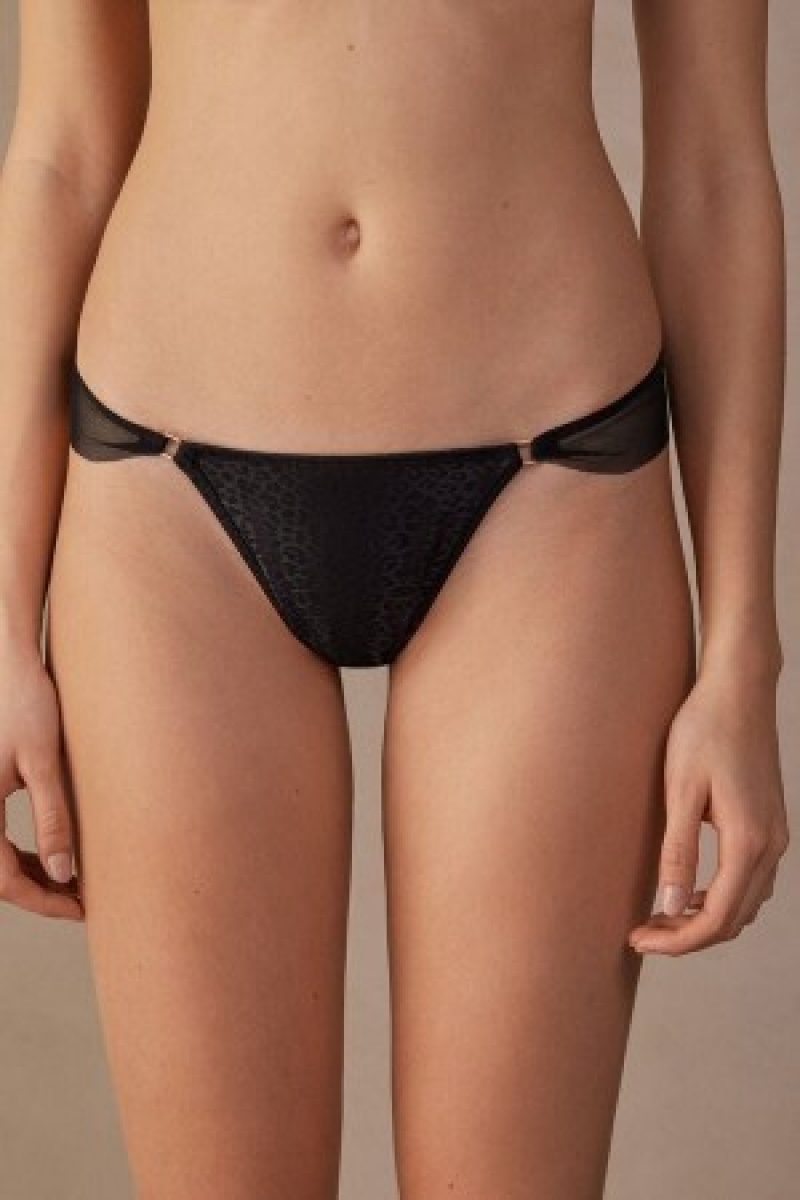 Black Intimissimi Cool Minimal Brazilian | LCATR42522