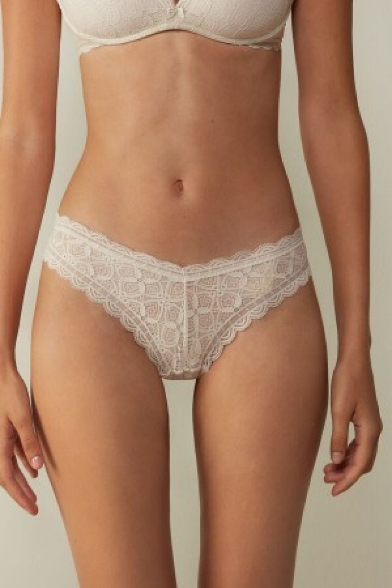 Natural Intimissimi 80s-style Lace Brazilian | ACADF10027