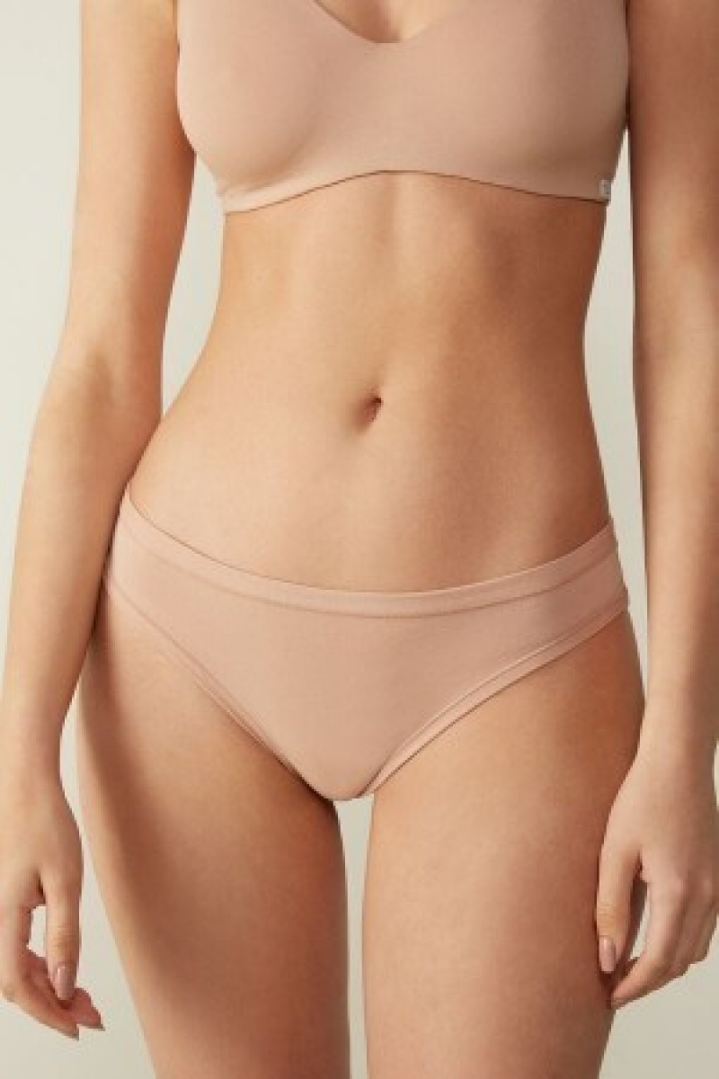 Natural Intimissimi Brazilian Panties in Ultralight Supima® Cotton | TCAWZ93387