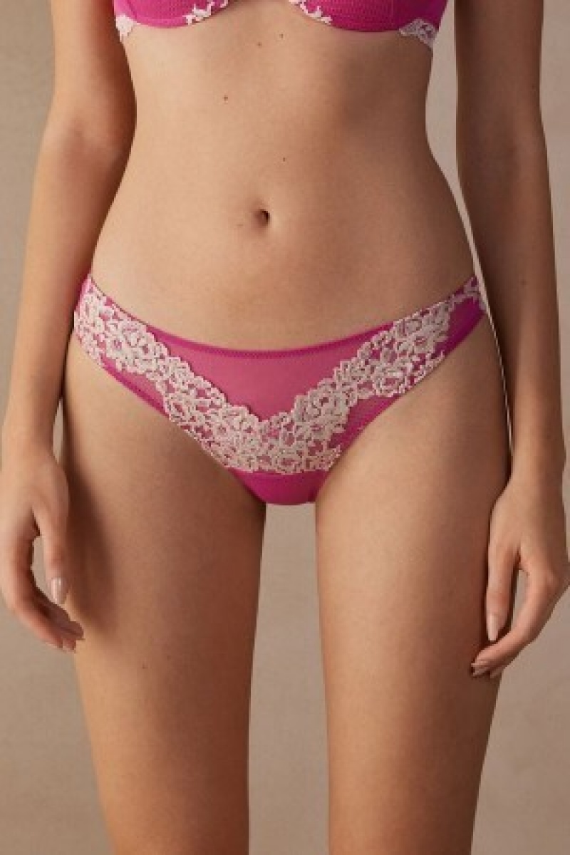 Pink Intimissimi Pretty Flowers Brazilian | MCAFT32852