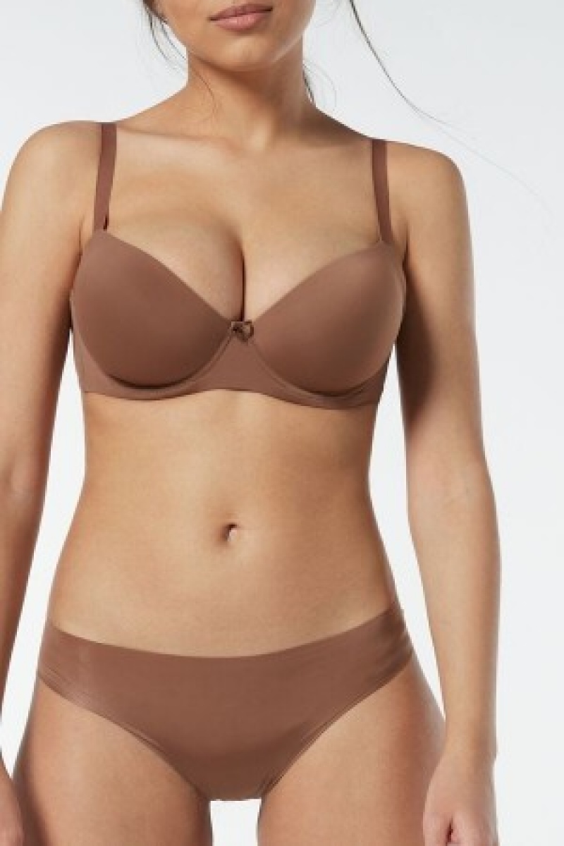 Natural Intimissimi Sofia Microfiber Padded Balconette Bra | CAJKU97706