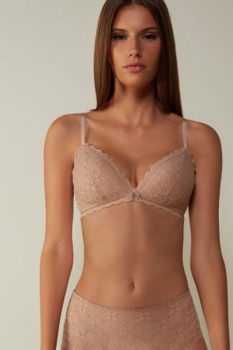 Natural Intimissimi Tiziana Triangle Bra in Lace | SCANY88596