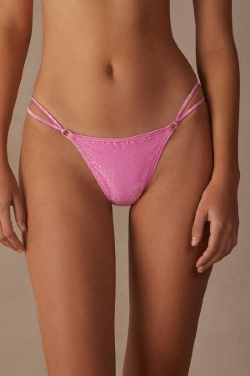 Pink Intimissimi Cool Minimal String Thong | CAQCS17844