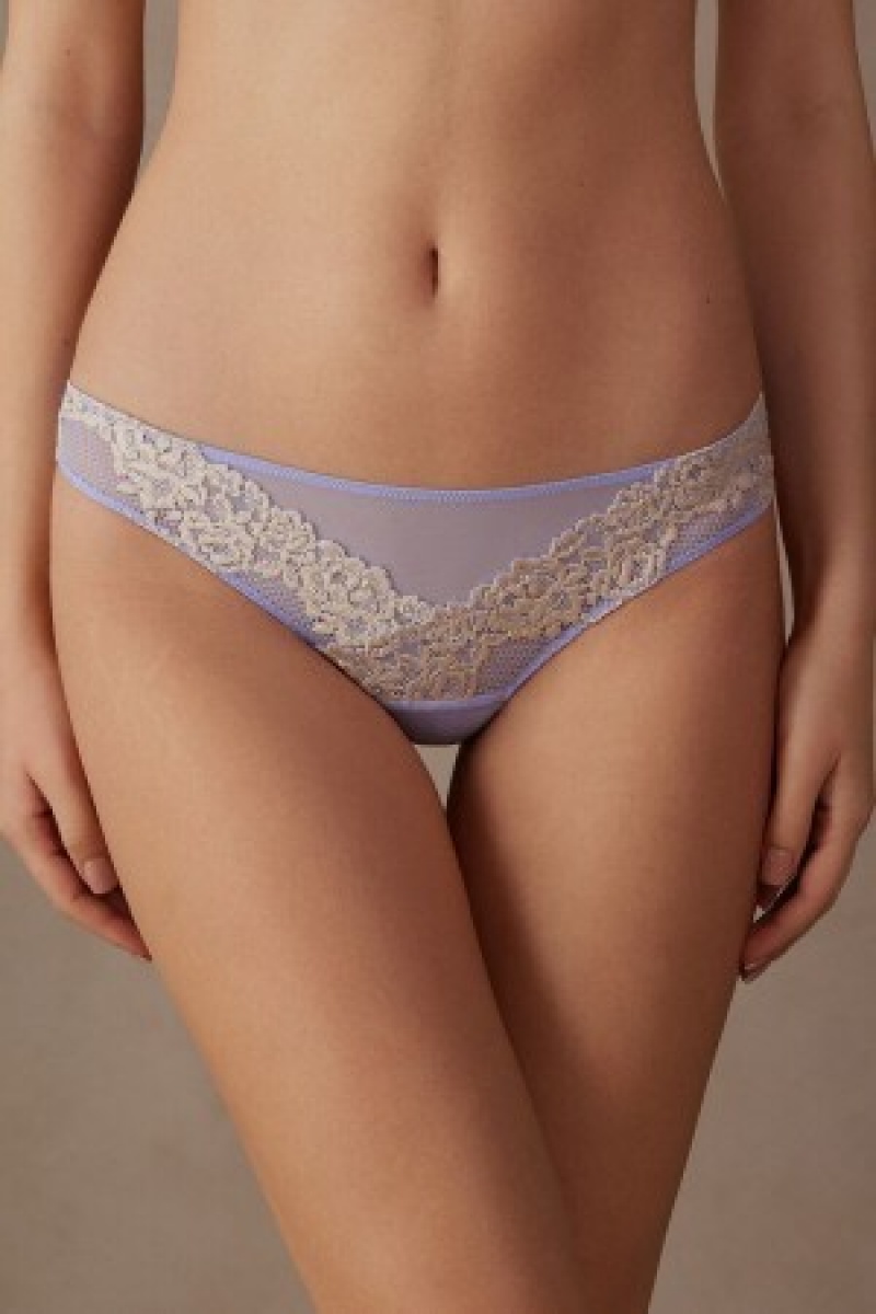 Violet Intimissimi Pretty Flowers Brazilian | CAZPD72296