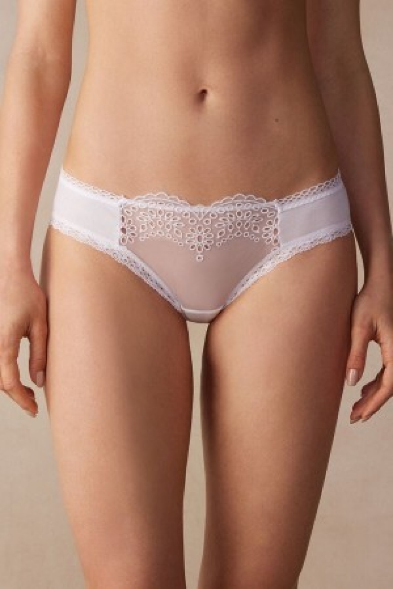 White Intimissimi Timeless Simplicity Cotton Panties | CAXBR20015