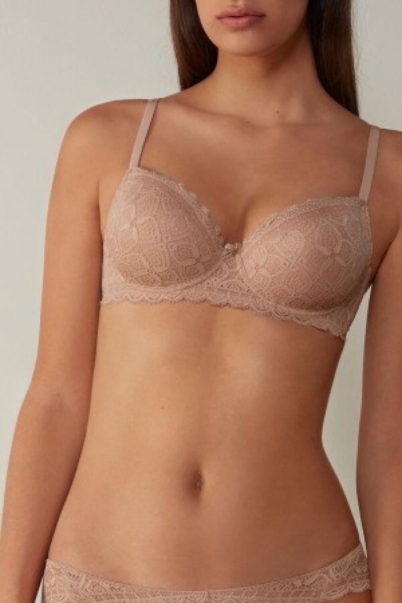 Natural Intimissimi Sofia Balconette Bra in Lace | QCAUV76217