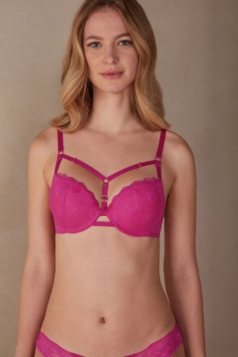 Pink Intimissimi Fearless Femininity Elettra Super Push-up Bra | CAJBT52854