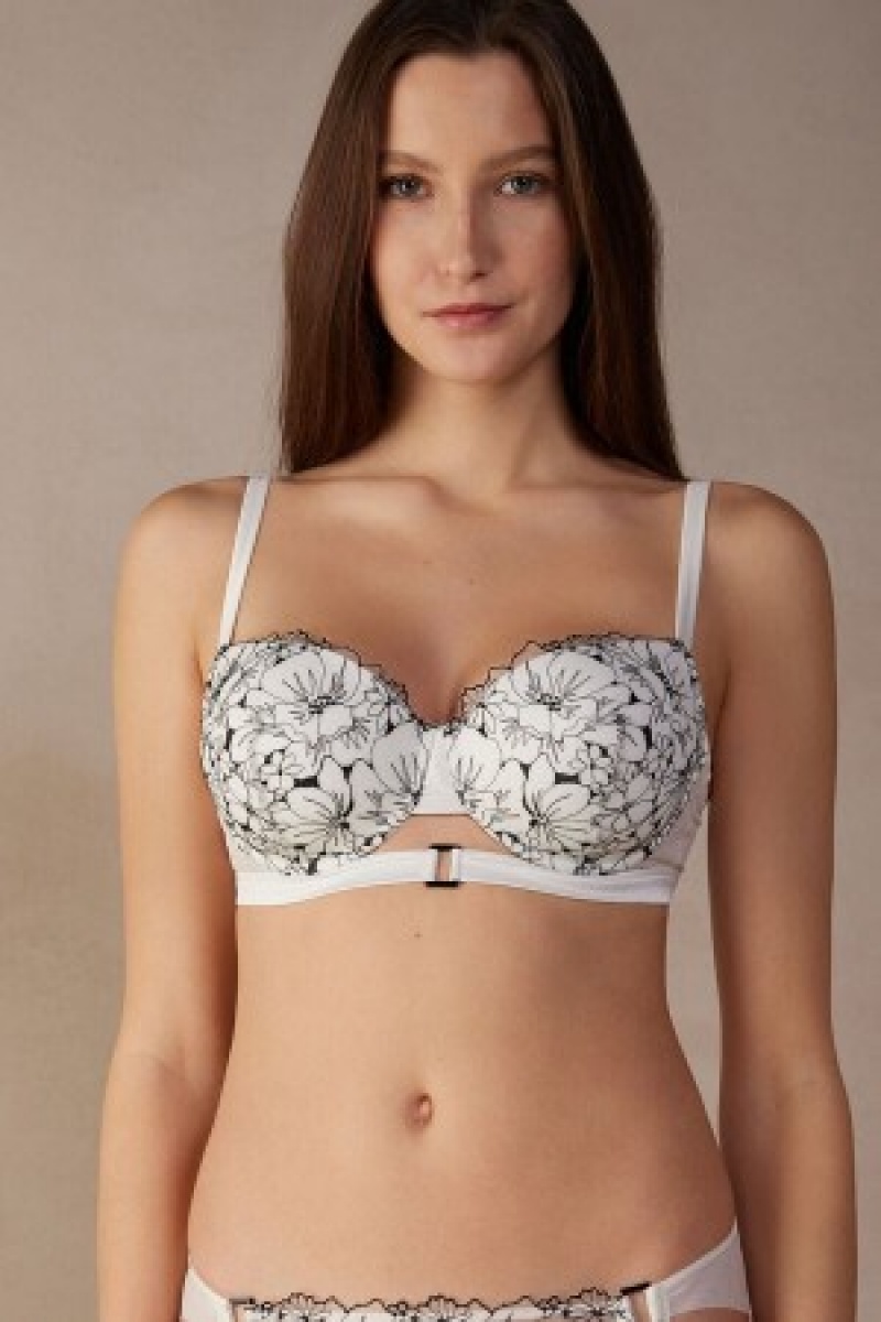 White Intimissimi Pure Joy Sofia Balconette Bra | QCAWA77053