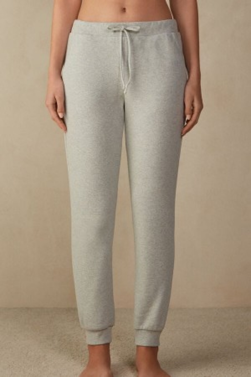 Grey Intimissimi Warm Cuddles Full Length Cuffed Pants | BCASO72871