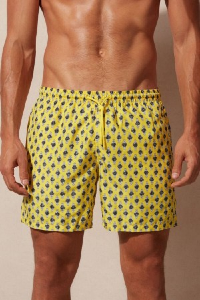 Print Intimissimi Micro Watch Print Swim Trunks | CAZPD94660