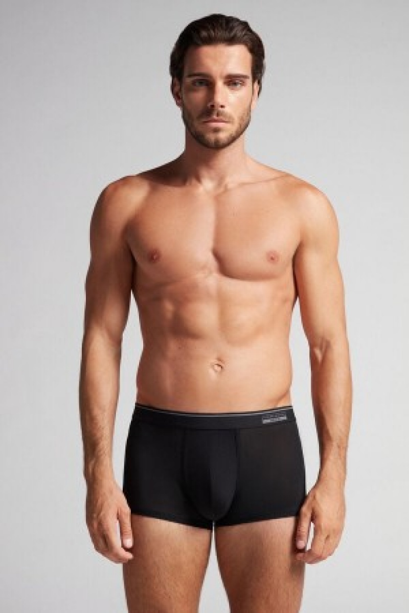 Black Intimissimi Super Fresh Micro-mesh Boxers | LCASX59050