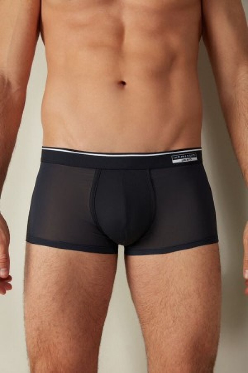 Black Intimissimi Super Fresh Micro-mesh Boxers | DCAVO86077