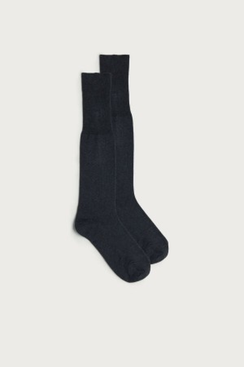 Grey Intimissimi Tall Warm Cotton Socks | PCAER82013